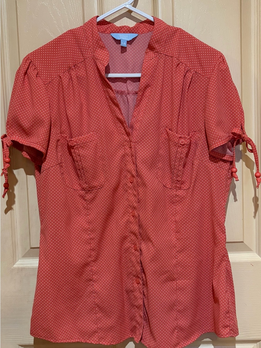 Denver Hayes Polka Dot Blouse, Size L